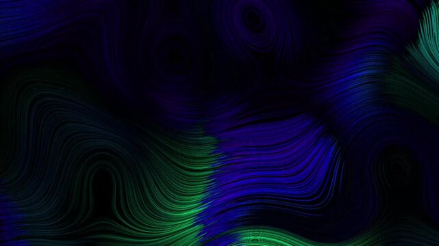 Colorful abstract patterns shift and blend to create visual displays of motion