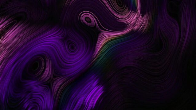 Colorful flow patterns move and shift with light in abstract artwork