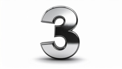 Black and White Soccer Ball with Large Number 3