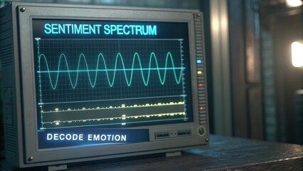 Advanced Sentiment Spectrum Analyzer Displaying Emotional Waveform Patterns for Psychological Research