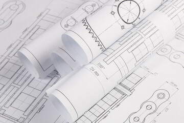 Engineering drawings of driving roller chain