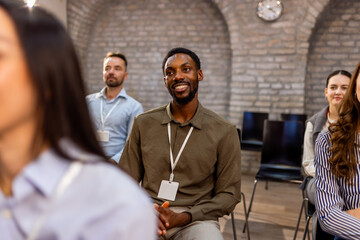 Colleagues Listening To Conference