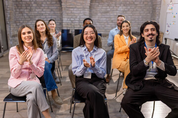 Business people Applauding During Conference