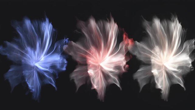 Brain CT showing active prefrontal cortex concept. Abstract luminous structures represent neural activity in different colors.