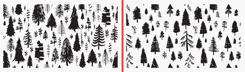 Obraz premium christmas tree illustration, holiday decoration drawing, festive pine artwork, xmas tree design, hand drawn christmas clipart, winter holiday illustration, stock christmas artwork