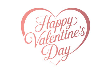 Valentines Day Greeting Card with Heart-Shaped Design in Soft Pink Gradient for Romantic Invitation