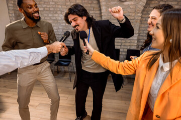 Karaoke Break at the Office