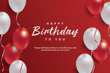 Happy Birthday celebration typography design for greeting card, poster or banner. Vector