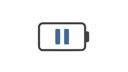 Battery icon with blue bars.