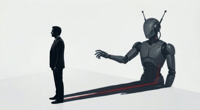 Minimal agentic AI shadow crisis, business autonomy denial concept