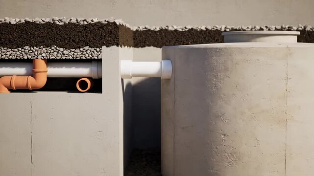 Underground Drainage System & Septic Tank Installation Explained [Animation]