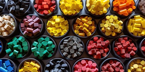 Colorful Candy in Bowls
