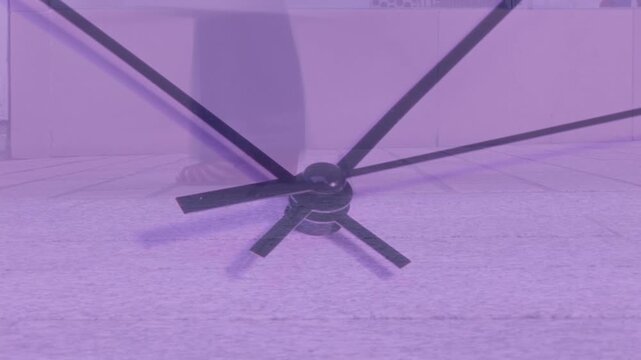 Digital animation shows male traffic and connections with industry concept.