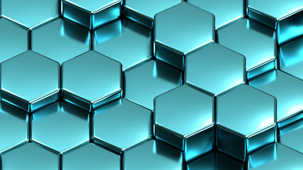 Blue striped background, 3D lines design, abstract waves, metallic background wallpaper.