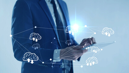 Virtual AI Cloud storage database system, data link file storage digital transformation technology, file access, doc sharing business finance, AI-powered analyze big data analyze, data management