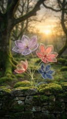 Creative flowers for beautiful storytelling and elegant nature background for digital media