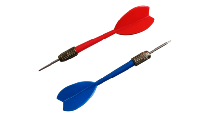 Dart isolated on white background.	