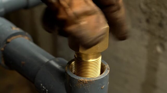 How to Install a Brass Threaded Fitting into PVC Pipe