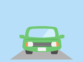 昼間の自家用車のイラスト