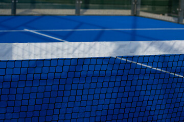Padel court in the sun light 