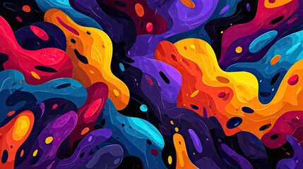 Abstract colorful shapes art vibrant liquid design creative illustration background