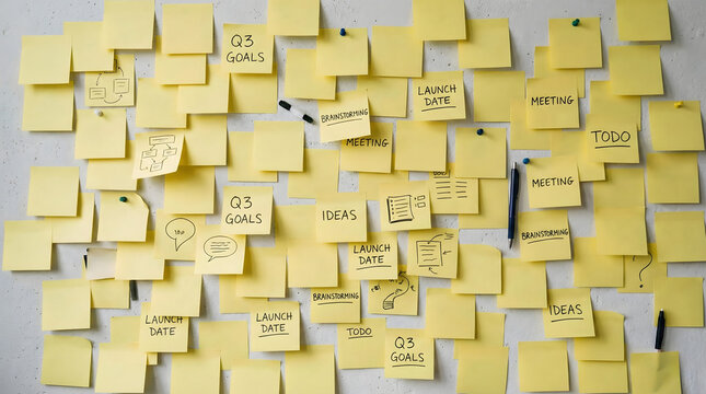 Yellow Post-it Notes Pattern