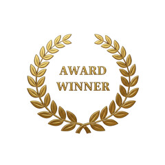 Obraz premium Golden metallic laurel wreath with 