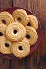 Butter cookies on a plate