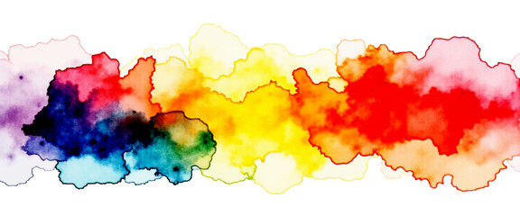 Vector colorful stroke of paint isolated on transparent grunge design elements