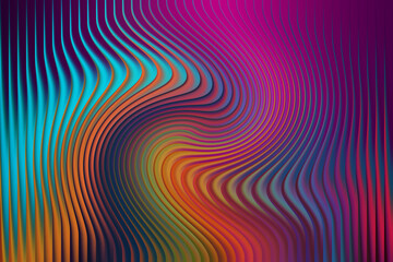 Vibrant Multi Color Swirl Abstract Pattern with Spiraling Vertical Lines and Radiant Energy