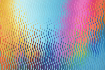 Light and bright pastel wavy vertical lines pattern with blue and yellow accents
