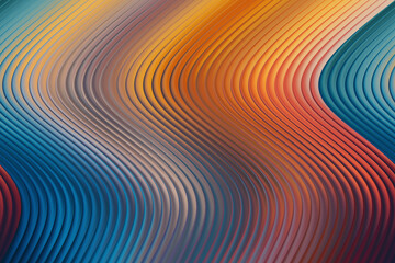 Dynamic fluid wavy pattern with orange, blue, and neutral tones for modern backgrounds