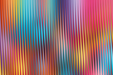 Intricate Abstract Background with Thin Multi-Colored Vertical Pleats, Vibrant Texture of Teal, Pink and Orange for Fashion Textile Design
