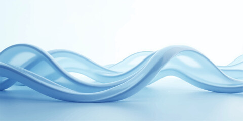 Obraz premium Smooth abstract blue waves create a flowing vector design with a curved motion pattern and light texture for a professional business backdrop illustration