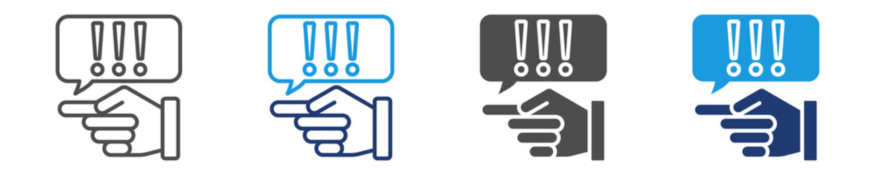 intimidation icon set multiple style