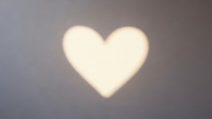 Heart shape light on gray background