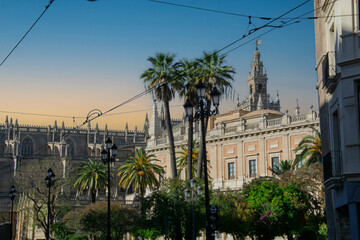 the beautiful historic center of the Andalusian capital Seville, one of the most beautiful cities in the world