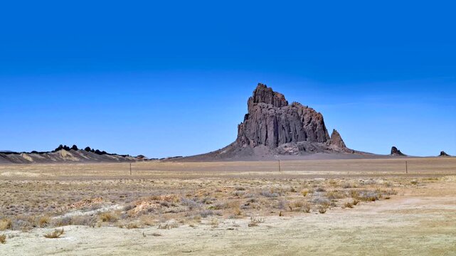 Ship Rock , New Mexico. A landmark for the pioneers in the Wild West