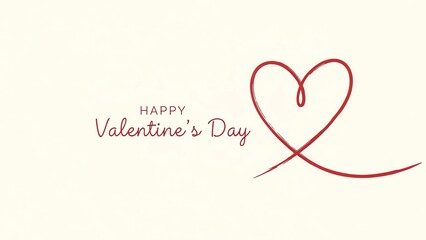 Valentine's Day heart drawing with text