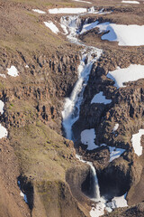 Waterfall on Hoisey River. Putorana Plateau. Russia, Siberia