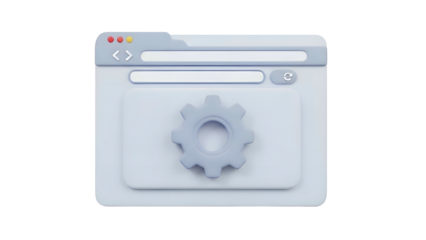 White Gear Inside Computer Control Panel.