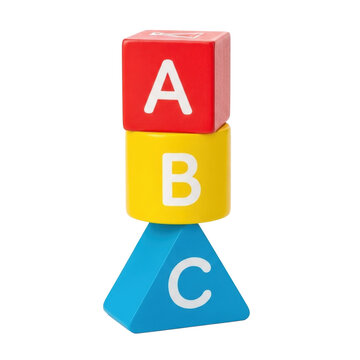 Colorful ABC Blocks Stacked