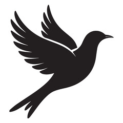 Obraz premium Beautiful silhouette flying bird vector