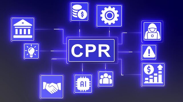 Strategic Business Intelligence and Financial Cpr Concept On The black background, Business Analytics and Decision-Making Workflow Animation.