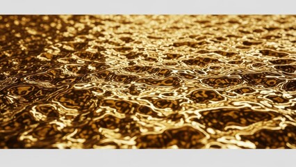 Close-up of shimmering gold textured surface