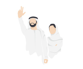 Illustration of Emirati Man and Woman