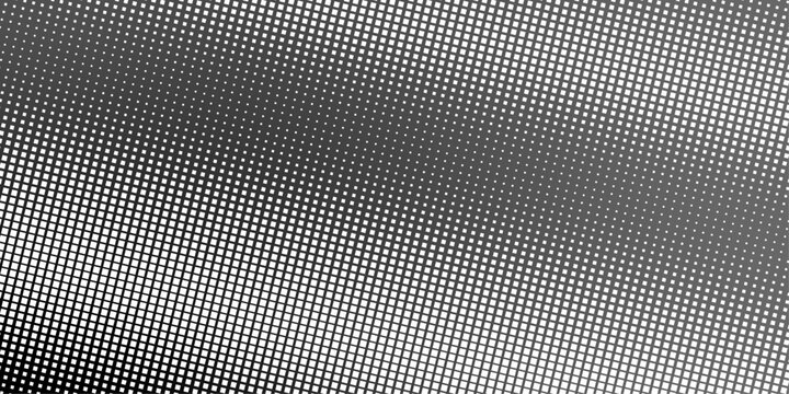 Black halftone dotted gradient background with grain texture grid, gradient wave structure, comic noise overlay, and subtle distorted abstract geometric punk surface for poster texture