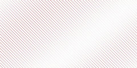 Obraz premium Red halftone dots texture with grain overlay, gradient pixel noise effect, comic vector dotted wave banner, abstract subtle geometric distortion poster, grungy halftone gradation background