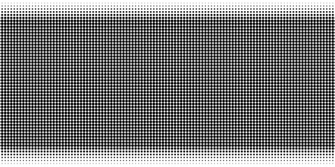 Vanishing polka dot background with repeating dot gradation, black fading comic pop art overlay, and halftone gradient texture © BEN HDA