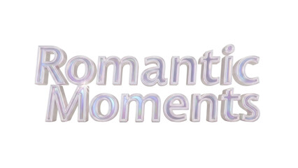 Romantic Moments text effect typography